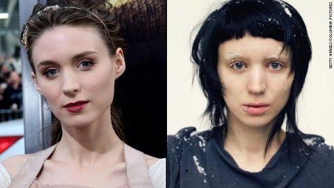 When she landed the part of Lisbeth Salander in 2011's "The Girl With the Dragon Tattoo," fresh-faced <a href="http://marquee.blogs.cnn.com/2011/01/13/rooney-mara-goes-goth-for-dragon-tattoo-role/?iref=allsearch">Rooney Mara got</a> a severe haircut in an inky hue, bleached her brows and pierced her nose, lip, eyebrow and nipple. 