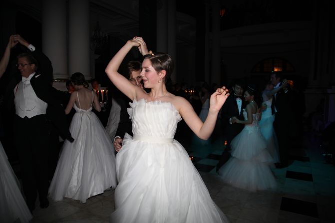 A debutante makes her high society debut at the first debutante ball to be held in China, in Shanghai, January 2012. Image courtesy of the Shanghai International Debutante Ball.