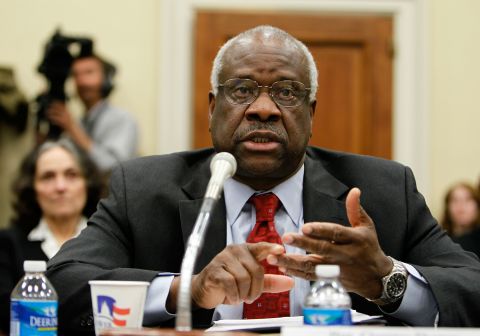 <strong>Clarence Thomas</strong> is the second African-American to serve on the court, succeeding Thurgood Marshall when he was appointed by President George H. W. Bush in 1991. Thomas is a conservative and a strict constructionist who supports states' rights.