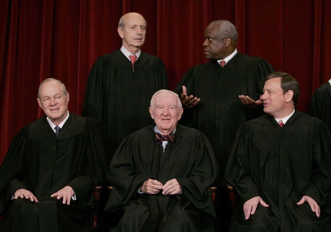 <strong>Anthony Kennedy</strong> was appointed to the court by President Ronald Reagan in 1988. He is a conservative justice but has provided crucial swing votes in many cases. He has authored landmark opinions that include Obergefell v. Hodges, which legalized same-sex marriage nationwide.