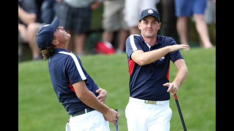 Phil Mickelson, left, was paired with Keegan Bradley on Thursday.