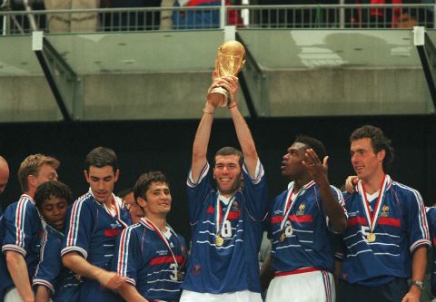 Zidane and his teammates, including Thierry Henry and Marcel Desailly,  ensured France were crowned world champions for the first time.