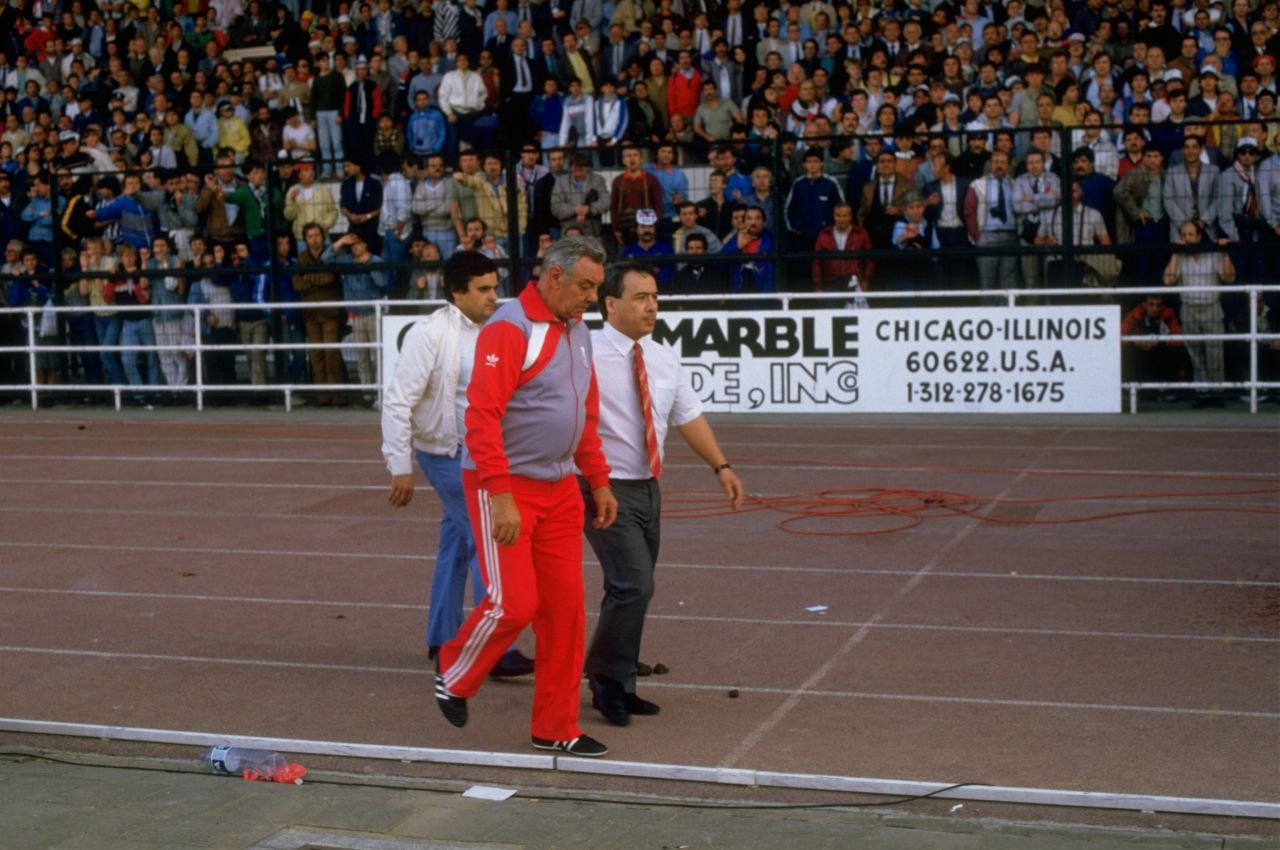 "Whenever I think of Heysel, the first image that springs to mind is the expression on Joe Fagan's face as the terrifying scenes of crowd violence escalated to the point where the game that had been his whole life no longer meant anything. At the end, he looked a broken man," wrote former Liverpool defender Alan Hansen of the club's manager in his autobiography "A Matter of Opinion."