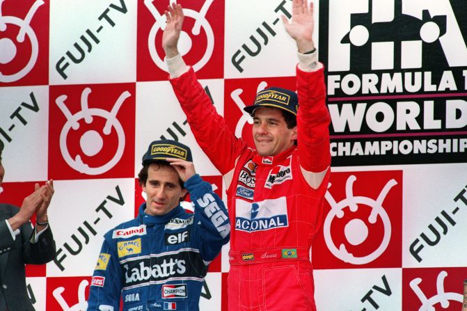 The Mercedes duo's fight for the 2014 title has led to comparisons with Ayrton Senna (right) and Alain Prost's famously fierce rivalry.
