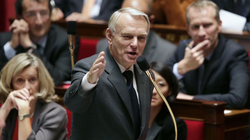 French Prime Minister, Jean-Marc Ayrault adresses MPs during the weekly session of questions to the government on September 25, 2012 at the National Assembly in Paris. AFP PHOTO KENZO TRIBOUILLARD (Photo credit should read KENZO TRIBOUILLARD/AFP/GettyImages) 