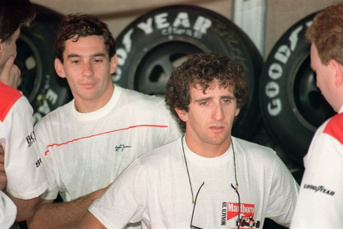Prost and Senna's relationship came under great strain as they both battled for the 1988 and 1989 world title when they were McLaren teammates.
