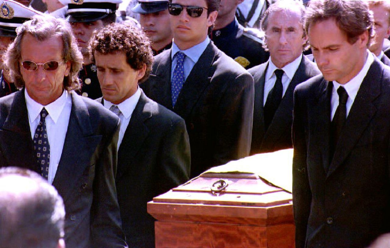Prost joined a pantheon of Formula One greats at Senna's funeral in Sao Paulo in 1994.  