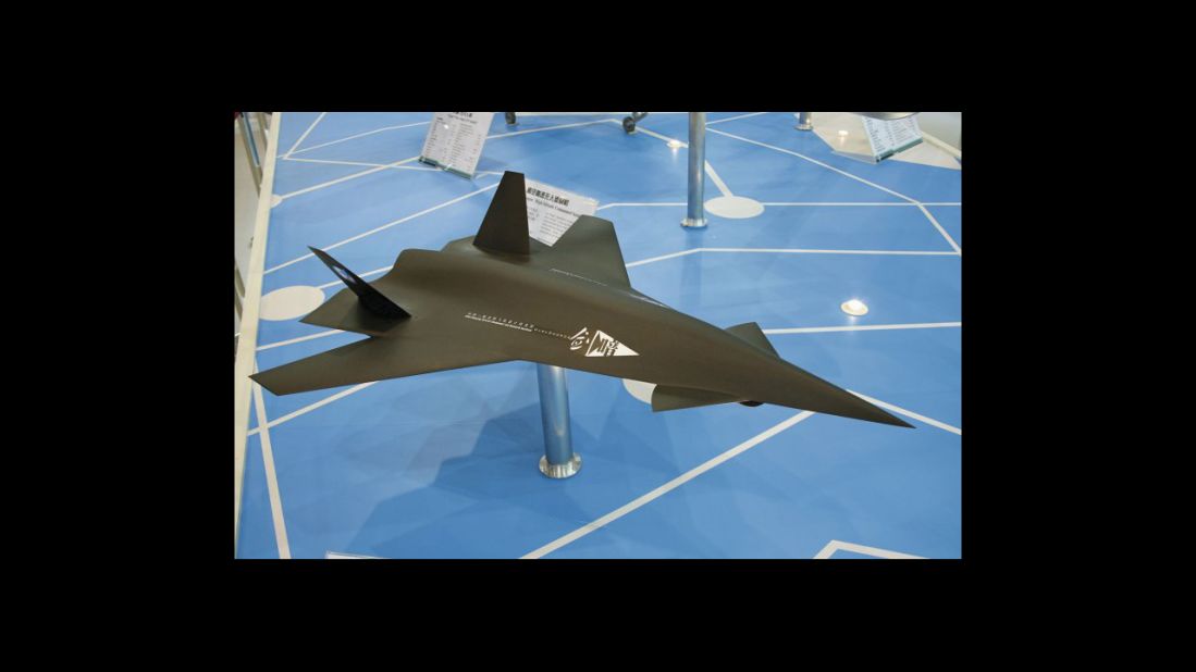 A model of China's "Dark Sword" UAV.  According to Jane's Defense & Security Intelligence & Analysis, the drone remains only a model, but offers an example of where China may go with its drone technology.