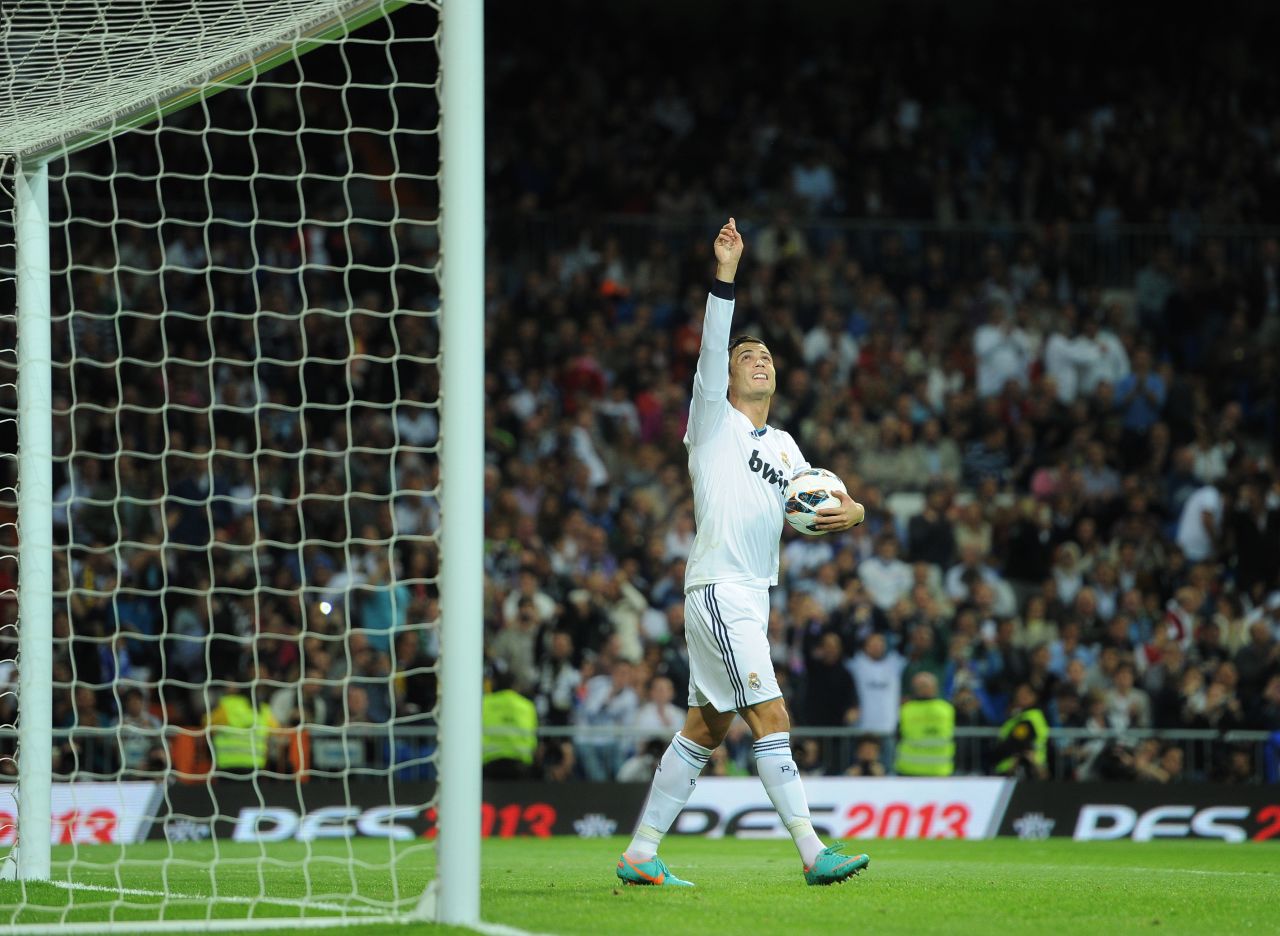Ronaldo has scored 160 goals in 164 appearances for Real Madrid since his move from Manchester United in 2009. His determination to win is always evident, even when it comes to beating his girlfriend at swimming in their own pool. He said: "Sometimes you have to give her an opportunity to be happy, but I win because I don't like to lose."