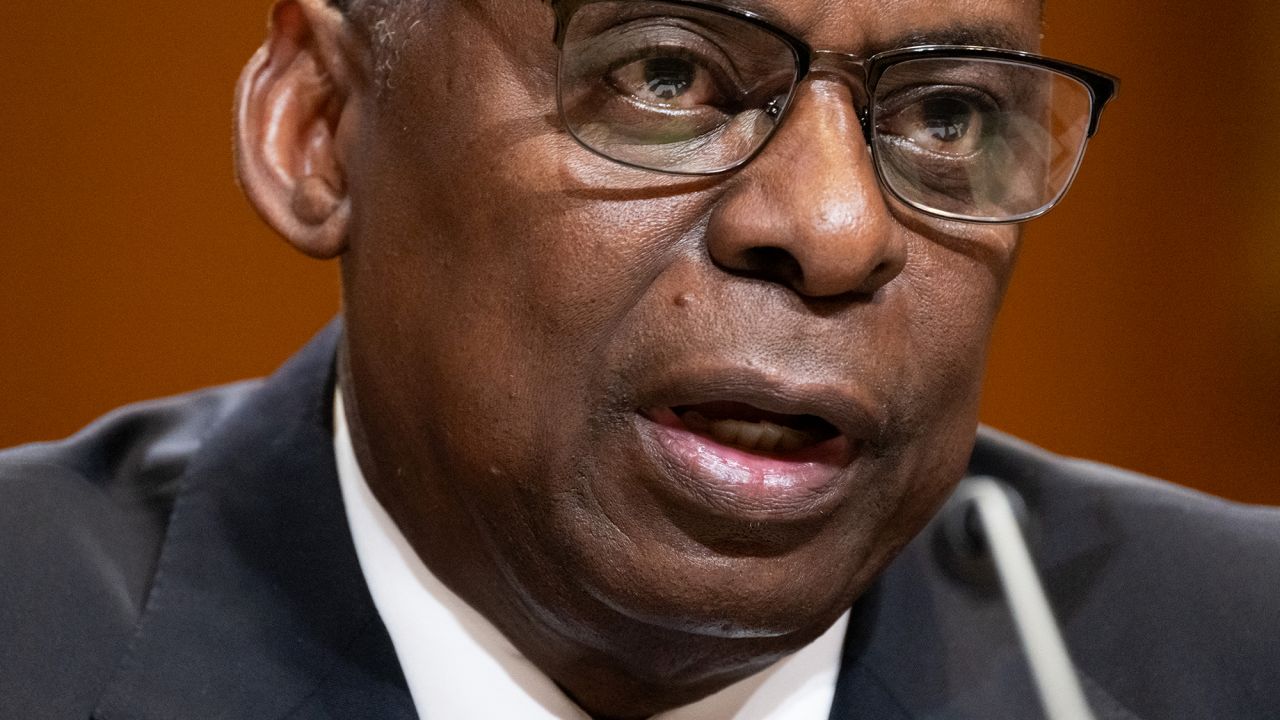 US Defense Secretary Lloyd Austin testifies at a Senate Appropriations Committee Defense Subcommittee hearing on Capitol Hill in Washington, D.C, on May 8.