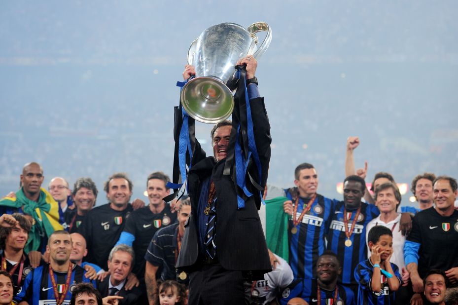 Mourinho's next move took him to Italy where he won two successive Serie A titles, the Italian Cup and a second Champions League crown in 2010. Despite delivering silverware and being loved by the fans he had a strained relationship with the Italian press, one reporter even accusing him of being physically violent.