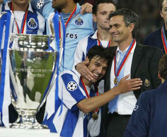 Mourinho made his name at Porto, leading the club to a shock Champions League success by beating French club Monaco in the final. The Portuguese side famously defeated Manchester United on its way to glory in 2004.