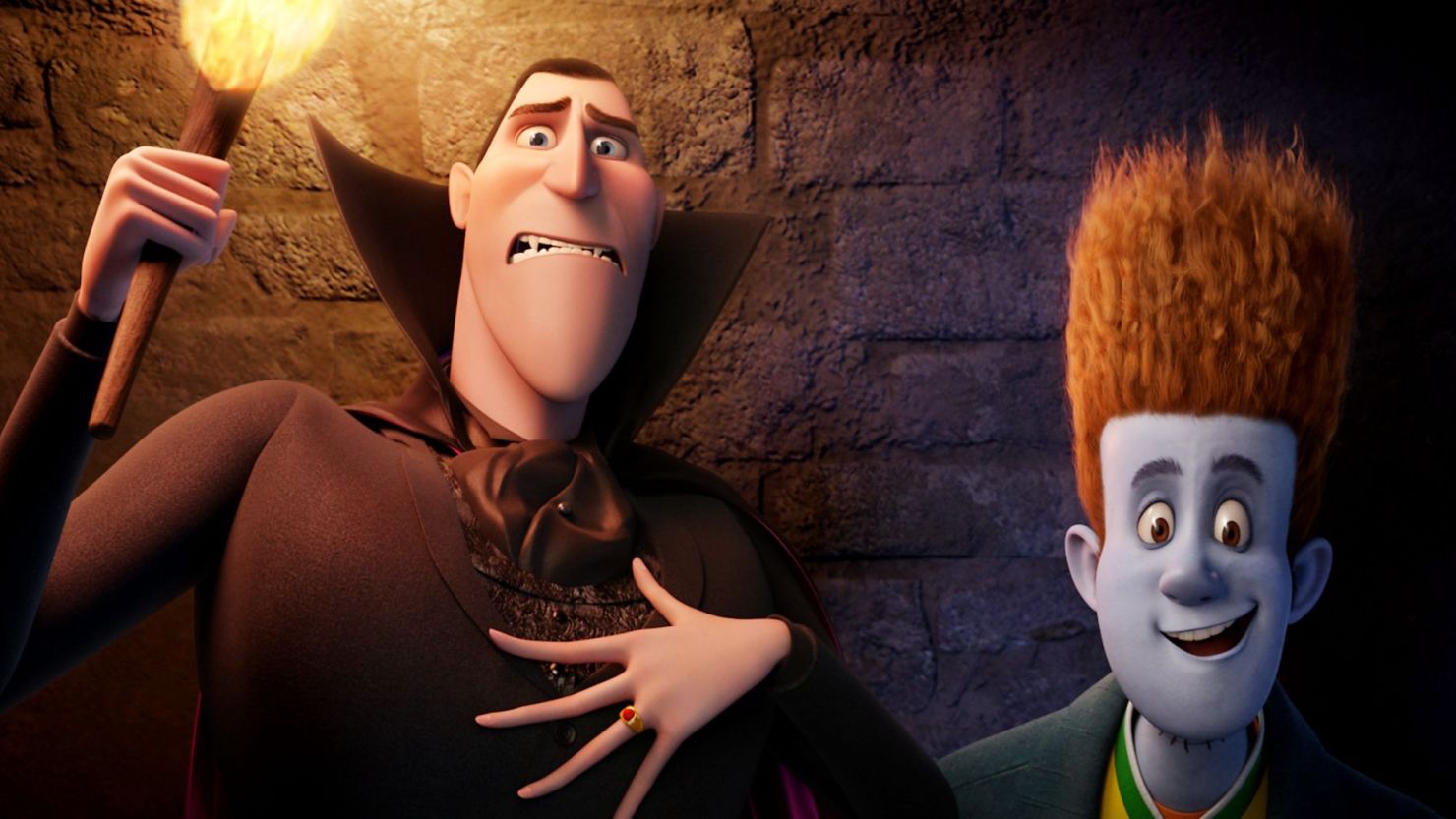 Dracula and Jonathan from "Hotel Transylvania" helped draw in audiences this weekend.