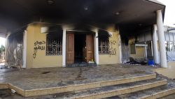 A picture shows a burnt building at the US consulate compound in the eastern Libyan city of Benghazi on September 13, 2012 following an attack late on September 11 in which the US ambassador to Libya and three other US nationals were killed. Libya said it has made arrests and opened a probe into the attack, amid speculation that Al-Qaeda rather than a frenzied mob was to blame. AFP PHOTO/GIANLUIGI GUERCIA (Photo credit should read GIANLUIGI GUERCIA/AFP/GettyImages) 