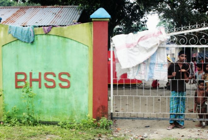 More than 6000 displaced people, including more than 1000 school-aged children live in a relief camp at the Basugaon Higher Secondary School in Kokrajhar district. The school enrollment was 1300. 