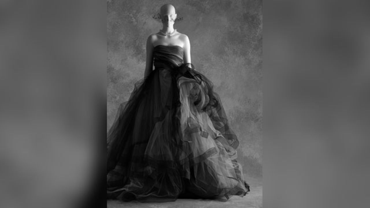 This Oscar de la Renta dress is made from 70 yards of black tulle. It's a big statement, Talley said, but it is still someone's favorite little black dress.