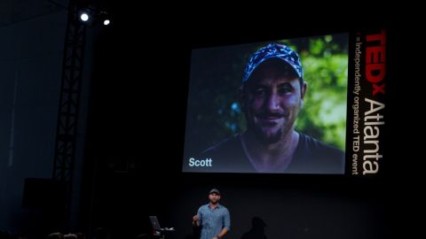 Brian Preston received a standing ovation at TedxAtlanta after sharing the story of his carpentry business, Lamon Luther.