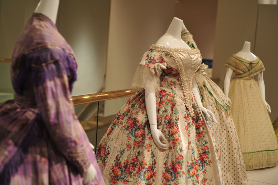 These dresses were featured in last year's "On the Home Front: Civil War Fashions and Domestic Life," an exhibition remembering the 150th anniversary of the Civil War. Its fashion offered a glimpse of some Americans' life experiences during the conflict. 