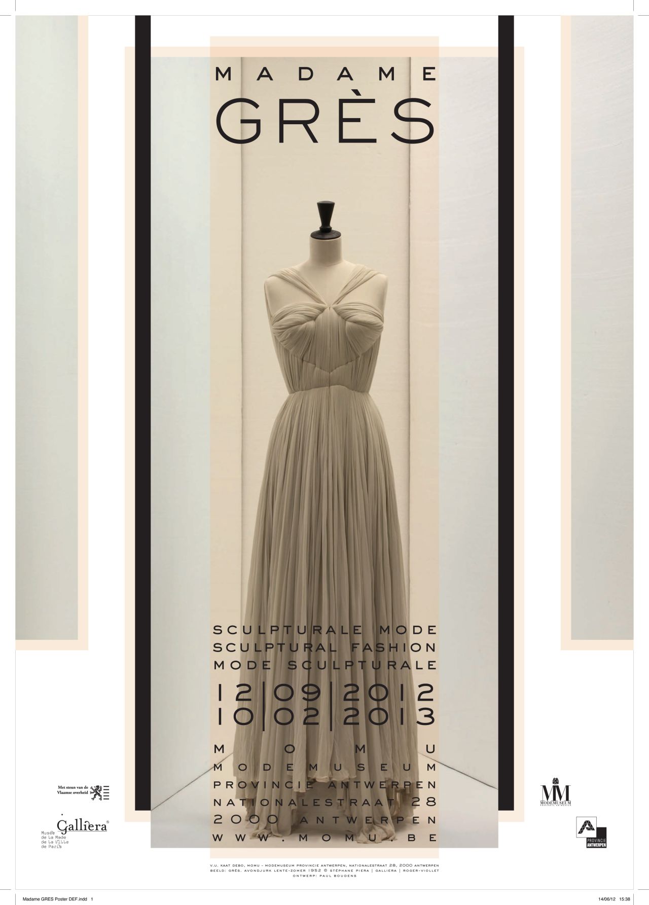 The new "Madame Grès. Sculptural Fashion" exhibition — with pieces loaned from Paris' famed Musée Gallièra, Musée de la Mode de la Ville de Paris and private collections — runs September 12 through February 10 and includes this spring/summer 1952 evening gown from the legendary Paris couturier. 