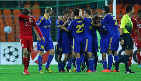 BATE Borisov's 3-1 win over Bayern Munich in 2012 remains the Belorussian club's finest moment in the competition. Last season it was knocked out during the second qualifying round by Shakhtar Donetsk.
