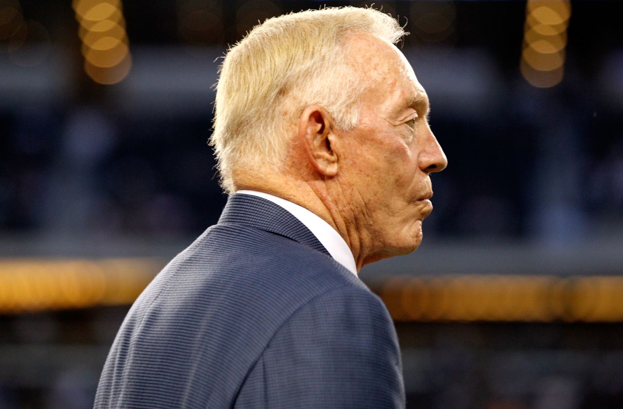 Team owner Jerry Jones of the Cowboys looks on as his team plays the Bears on Monday.
