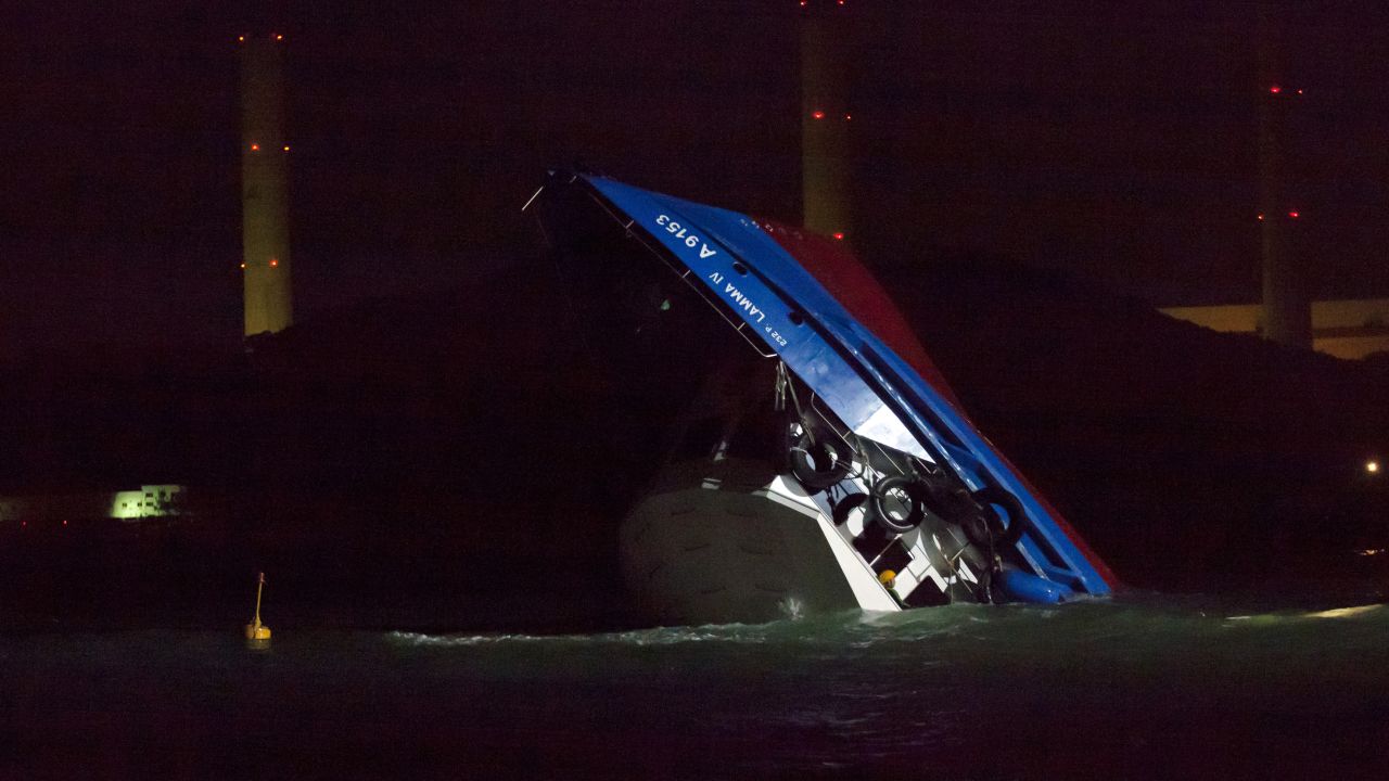 The crash sent dozens of passengers into the water. 