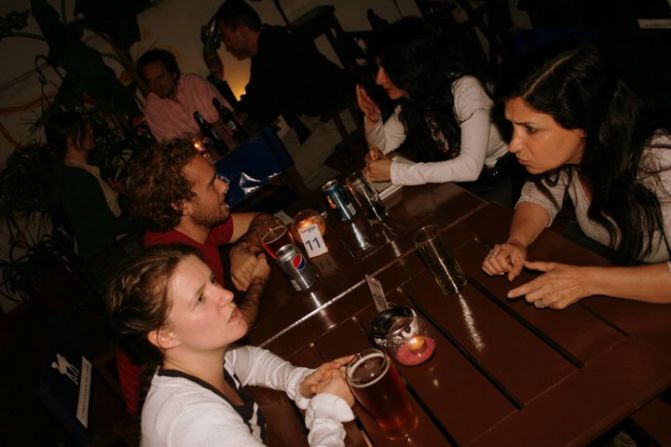 The Spanglish Exchange, which partners people from two languages for rapid-fire sessions, takes place in restaurants and bars in Buenos Aires and Madrid.