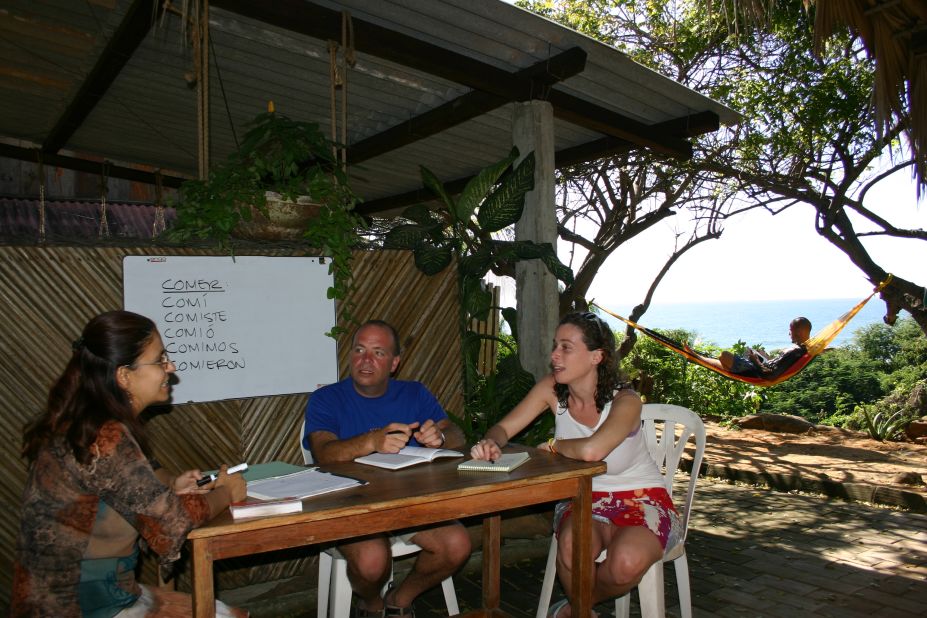 The Instituto de Lenguajes Puerto Escondido in Mexico offers small group and Spanish language lessons -- with ocean views, no less.