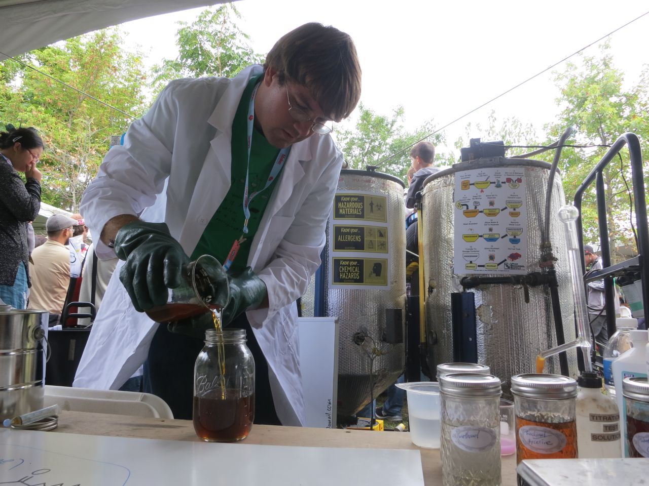 It's surprisingly easy to turn vegetable oil into biofuel as Ben Jorritsma, from Sussex County, New Jersey demonstrated.
