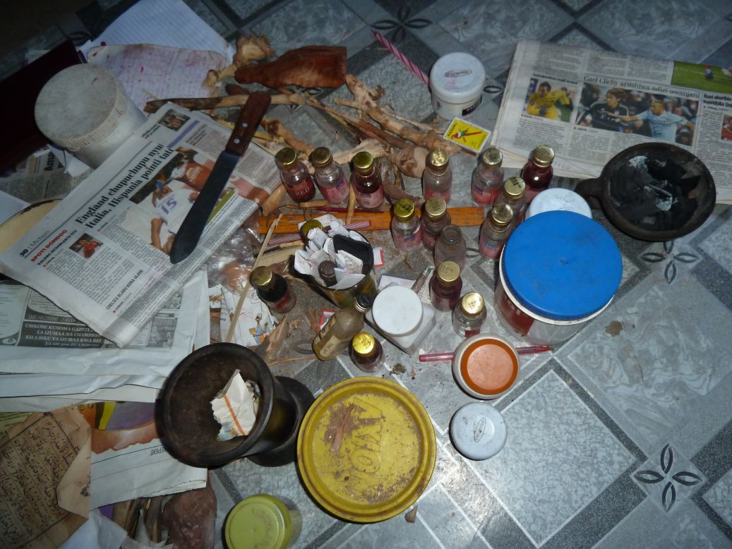 Sacred objects such as roots are among various items required for a traditional healing ceremony.