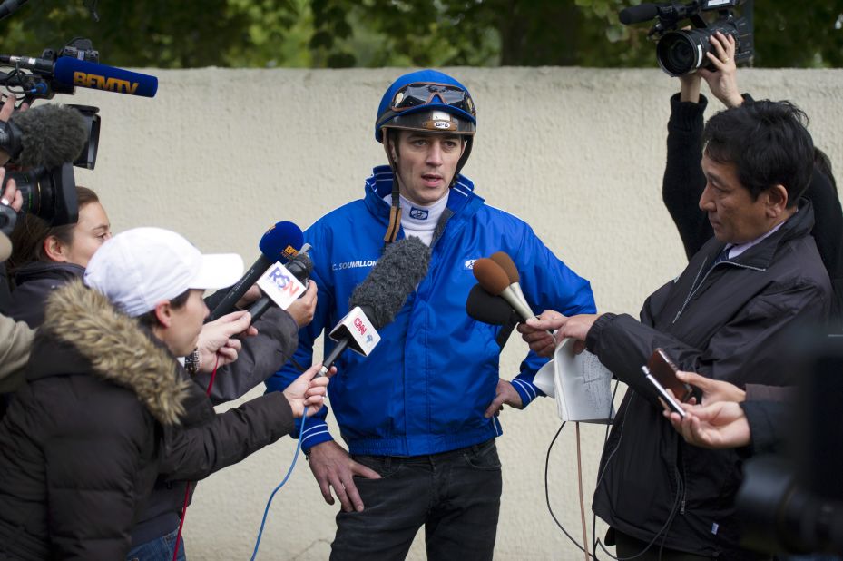 French jockey Christophe Soumillon will be riding Japan's big hope Orfevre. His chances of winning now look slim after drawing the far outside stall 18.
