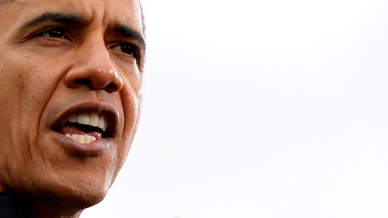 Obama speaks at a campaign rally in Denver on Thursday. He accused his Republican challenger of dishonesty over tax policy and other issues brought up in Wednesday night's presidential debate.