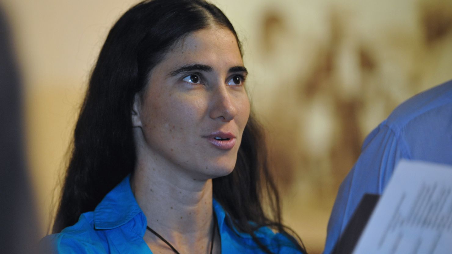 Dissident blogger Yoani Sanchez, pictured here in 2011, was reportedly arrested as she traveled to cover a trial in eastern Cuba.