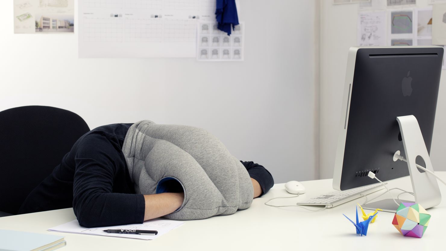The Ostrich Pillow has raised more than $130,000 on Kickstarter. It looks like this. That is all.