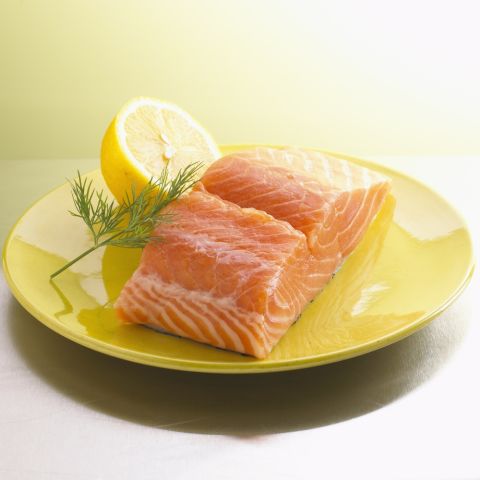 Salmon is full of omega-3s, which regulate oil production in the skin and boost hydration, keeping your complexion dewy and acne-free.