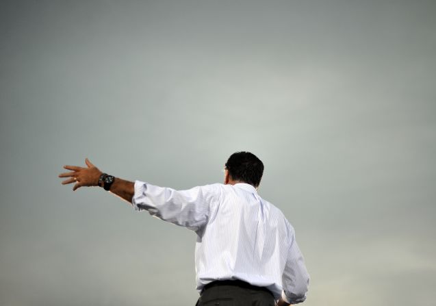 Romney speaks during a campaign event in St. Petersburg, Florida, on Friday, October 5.