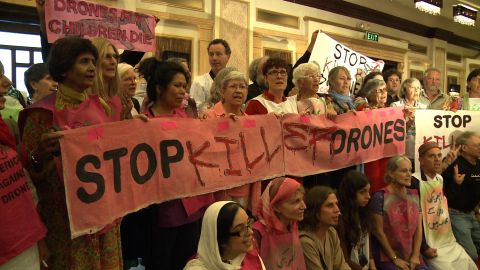 Code Pink, a rights group from the U.S. are in Islamabad to protest U.S. drone attacks in northern Pakistan.
