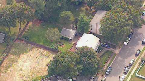 The remains of an unidentified infant were discovered in the backyard of this Long Island home.