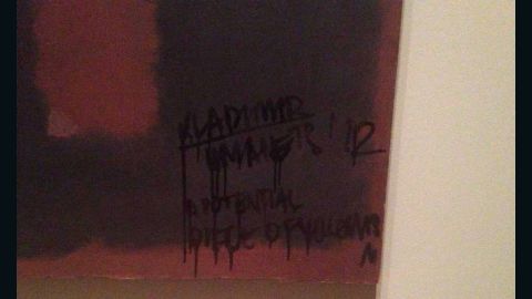 A Mark Rothko painting was defaced at London's Tate Modern museum on Sunday.