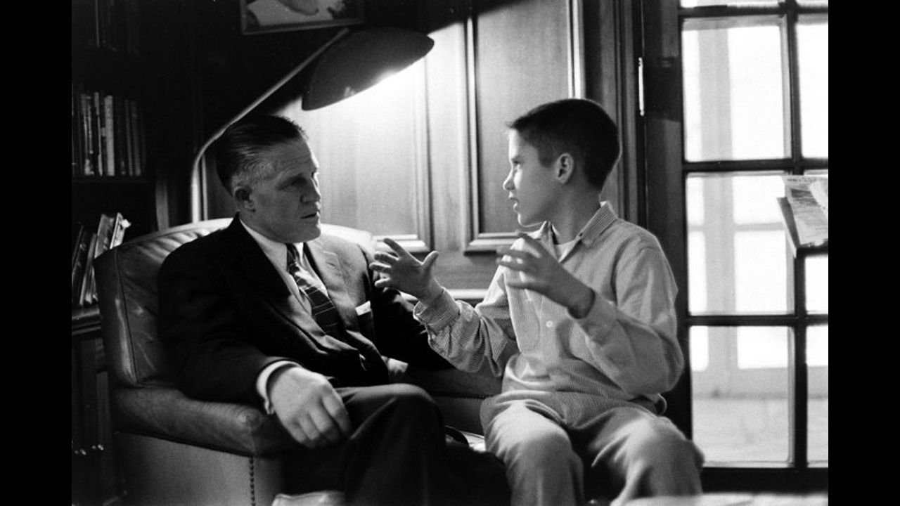 A young Mitt Romney with his father, George, in 1958. George Romney, a one-time governor of Michigan and president of American Motors Corp., unsuccessfully sought the 1968 GOP presidential nomination. He was also secretary of the Department of Housing and Urban Development during the Nixon administration.