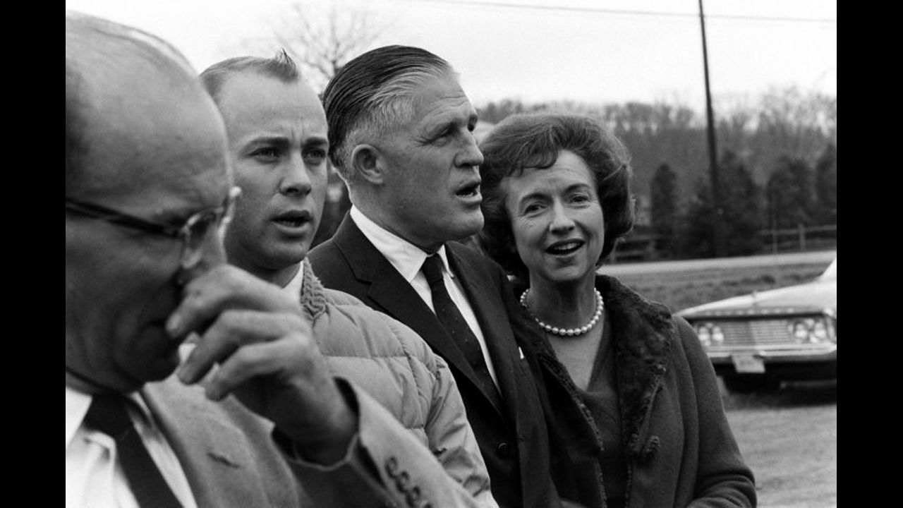 George Romney, then governor of Michigan, with his wife, Lenore, in November 1963.