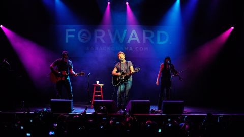 Jon Bon Jovi performs at an Obama for America event at the House of Blues in Las Vegas on Saturday. It was the last day people in Nevada could register to vote in the upcoming presidential election.