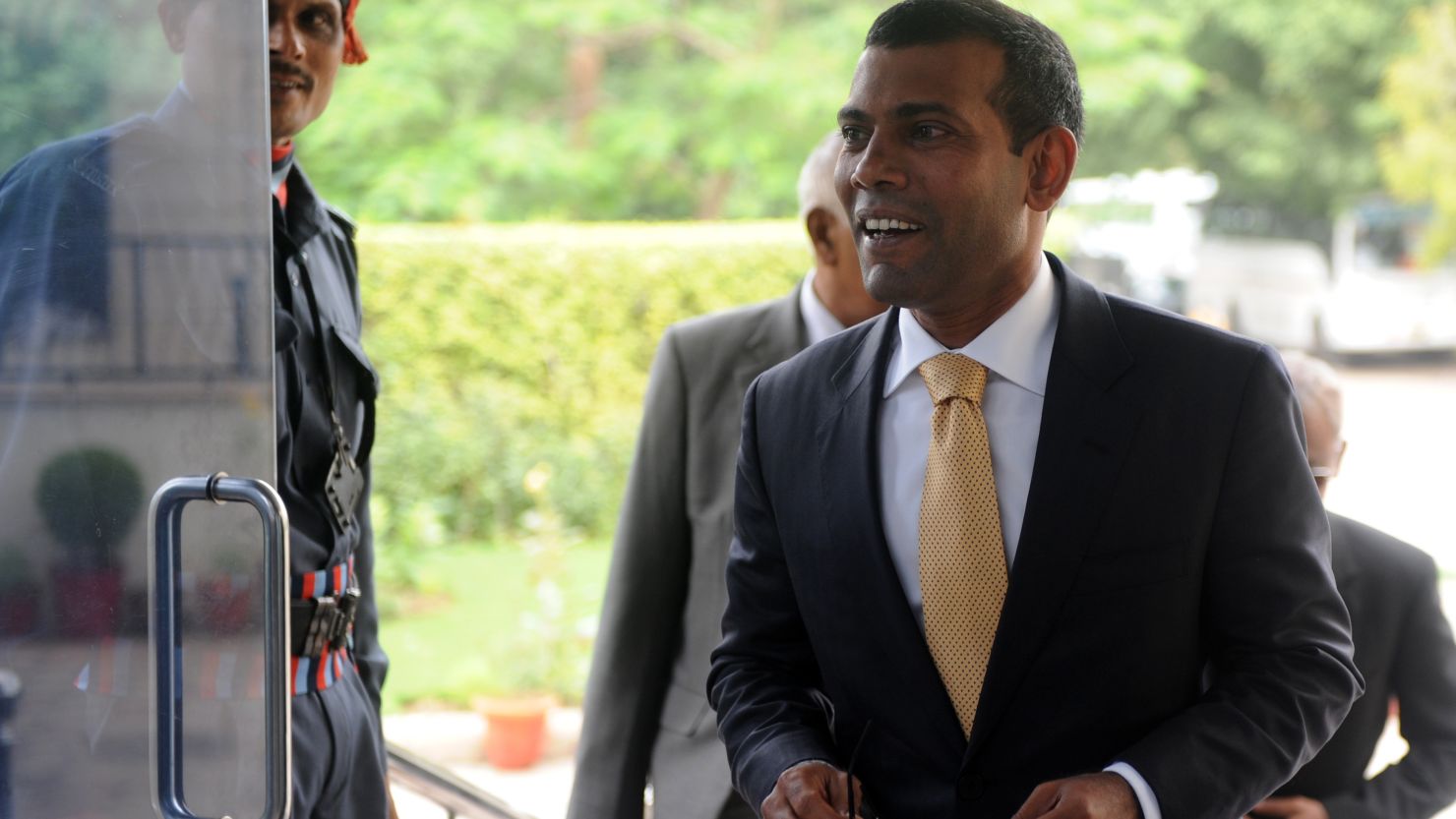 Police in the Maldives arrested the former president Mohamed Nasheed (pictured) on Monday.