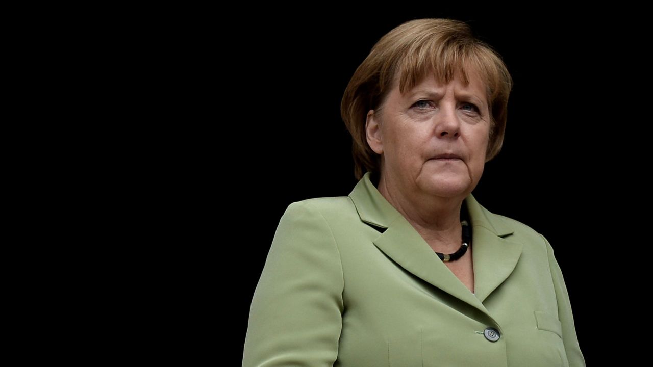 German Chancellor Angela Merkel before her meeting with Greek Prime Minister in Athens on October 9, 2012.