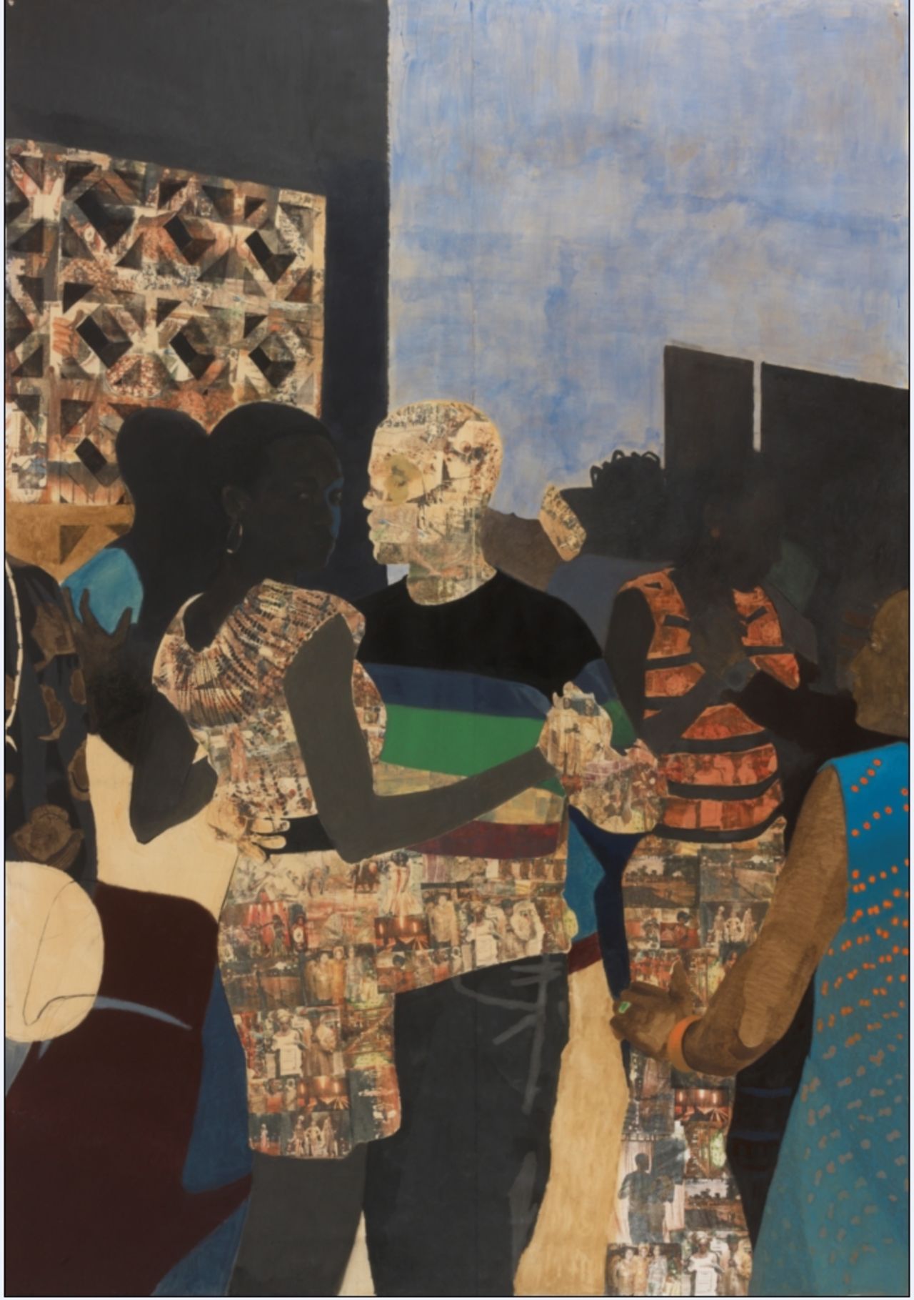 "This was the first multiple figure piece I did," said Akunyili. "I had done so many two person compositions at this point that I wanted to challenge myself to figure out how to orchestrate a rectangle when there are multiple bodies to consider. 