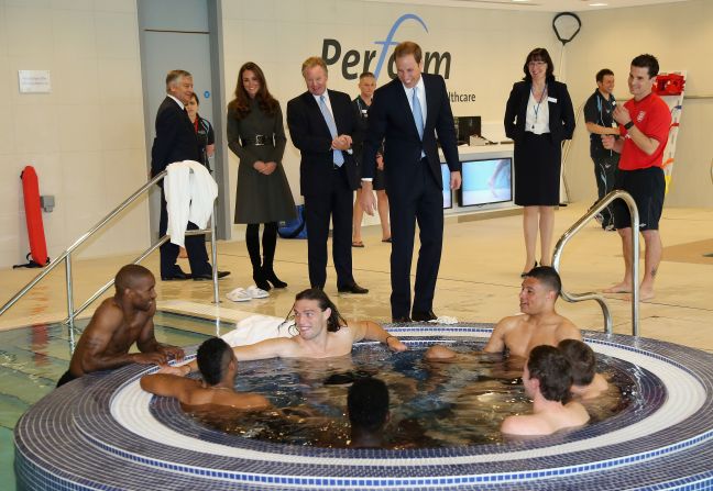 The Duke and Duchess of Cambridge were on hand to officially open a new centre of excellence for the England national football team, including the hyrotherapy suite.