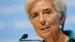 International Monetary Fund (IMF) managing director Christine Lagarde answers questions at a press conference during the annual meetings of the IMF and the World Bank in Tokyo on October 11, 2012