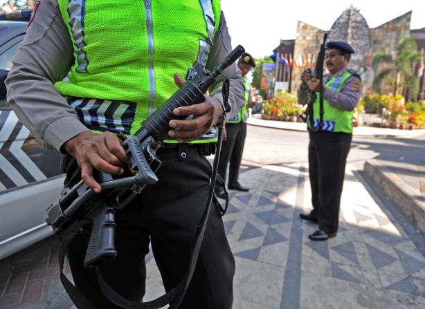 Security was stepped up in Kuta, Bali ahead of events to mark the 10 year anniversary of the 2002 terror attacks in which 202 people died. 