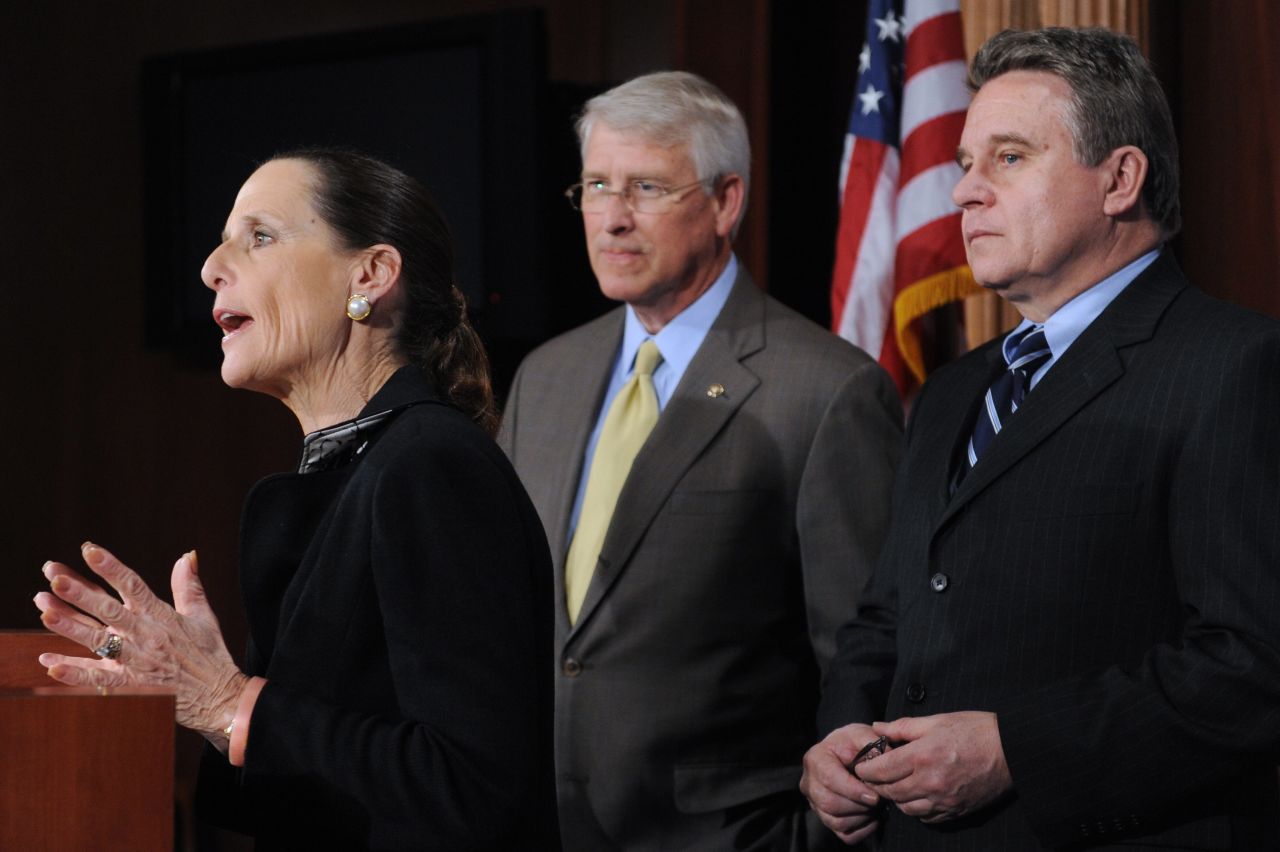 In 2004, Jean Schmidt appeared to have won the Republican primary for the 14th District seat in the Ohio Senate by 62 votes. After a recount, Tom Niehaus was awarded the nomination with 22 more votes and went on to win the general election. Pictured, Schmidt speaks at a news conference, 2011.