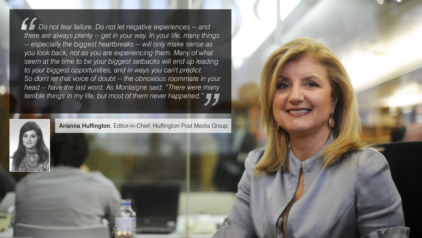 Well known for her internet-based news sites, <a href="https://twitter.com/ariannahuff" target="_blank" target="_blank"><strong>Arianna Huffington</strong></a> is an American author in addition to her roles as president and editor-in-chief of the Huffington Post Media Group. 